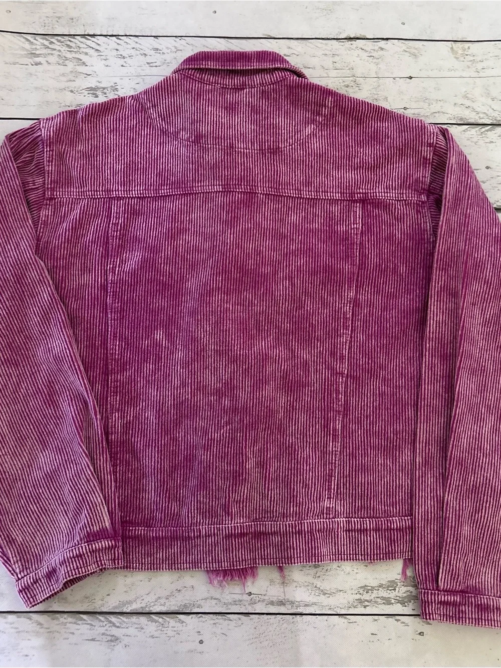 Sz L POL Pink Magenta Boho Corduroy Jacket 100% cotton